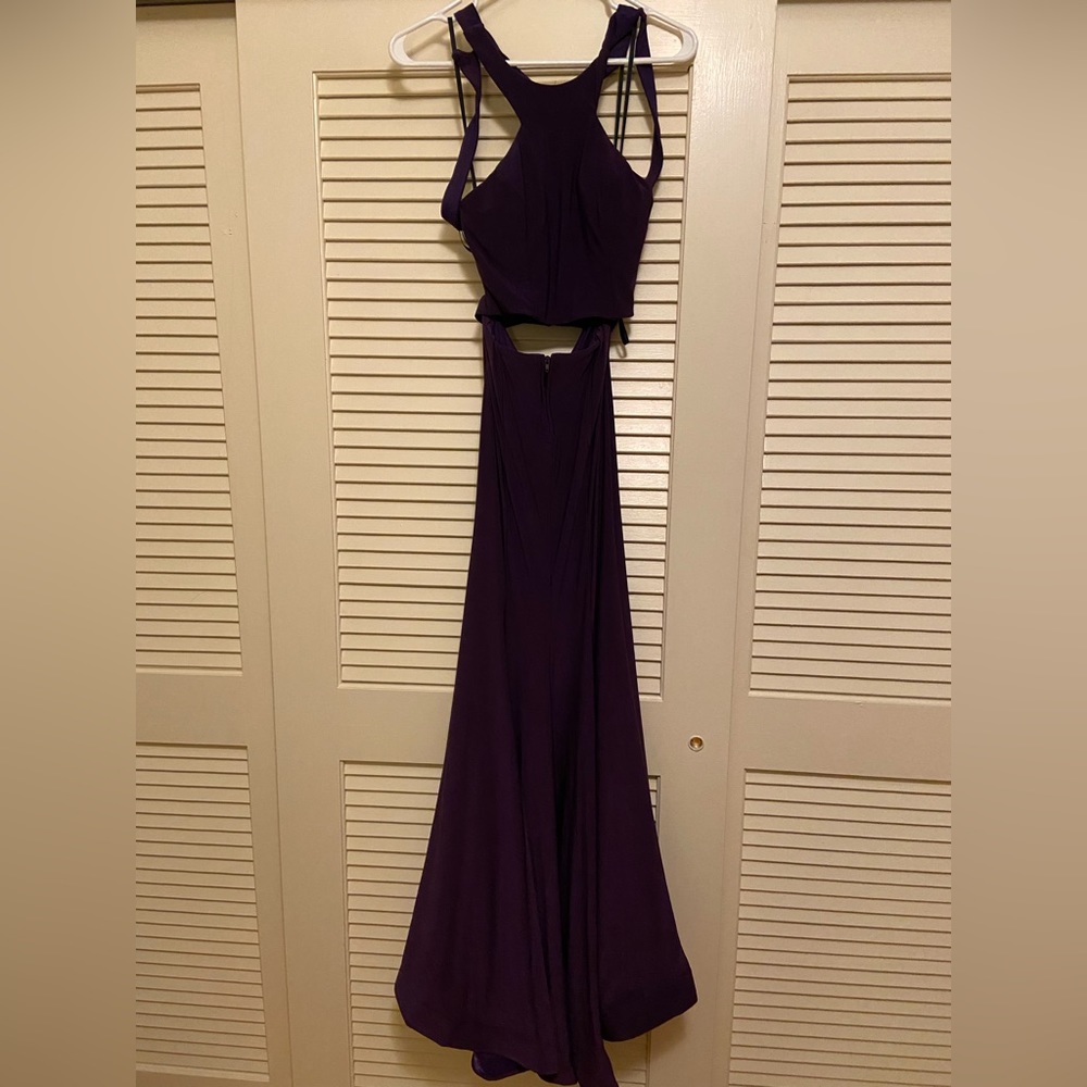 2 Piece Purple Prom Dress